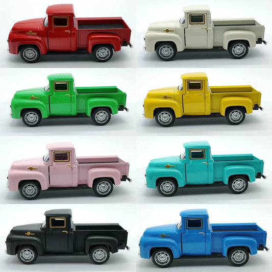 1:32 Classic Vintage Pickup Truck Model Toy Car Pull-Back Function Realistic Detail Design Collectible with Opening Doors Shopihood