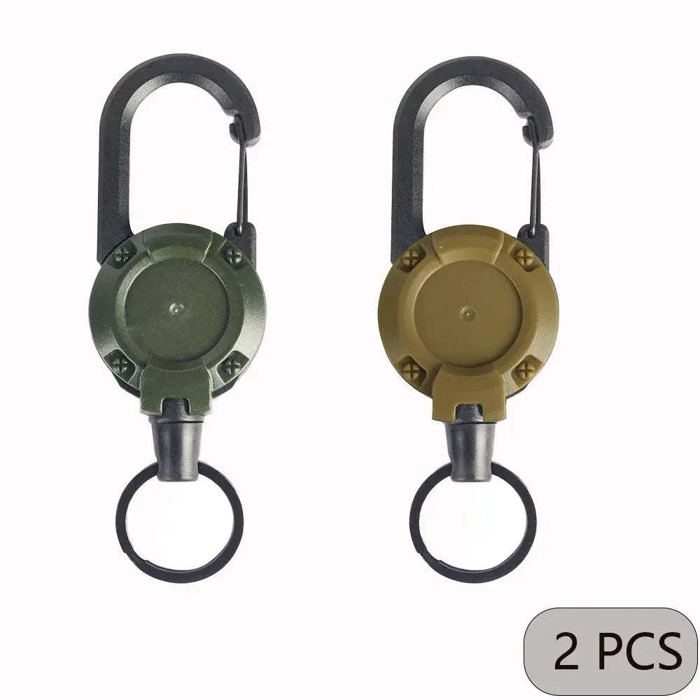 1/2/4pcs Extendable Retractable Holders Keychain Badge Reels Heavy Duty Clip With Carabiner Key Chain For Men Outdoor Bags Shopihood