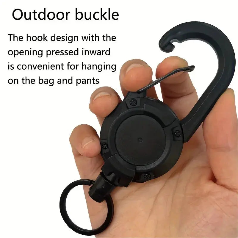 1/2/4pcs Extendable Retractable Holders Keychain Badge Reels Heavy Duty Clip With Carabiner Key Chain For Men Outdoor Bags Shopihood