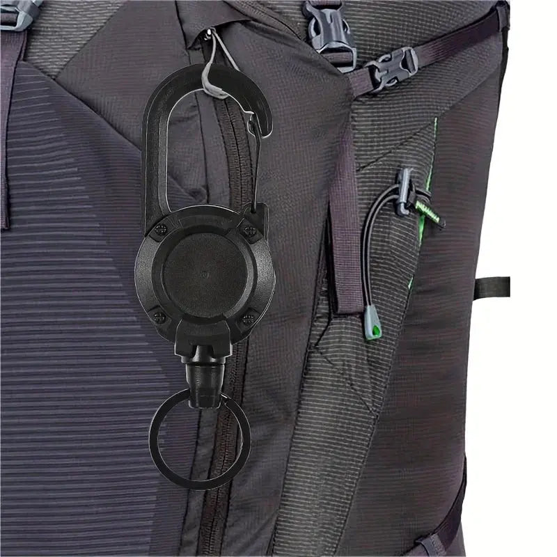 1/2/4pcs Extendable Retractable Holders Keychain Badge Reels Heavy Duty Clip With Carabiner Key Chain For Men Outdoor Bags Shopihood