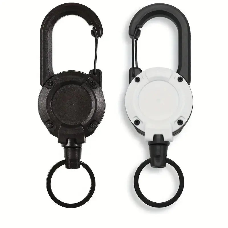 1/2/4pcs Extendable Retractable Holders Keychain Badge Reels Heavy Duty Clip With Carabiner Key Chain For Men Outdoor Bags Shopihood